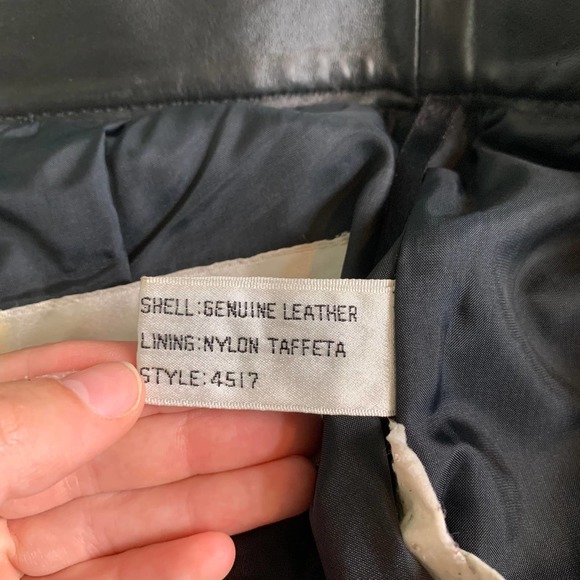 Vintage Wilson’s genuine leather skirt pencil style black - Picture 4 of 7